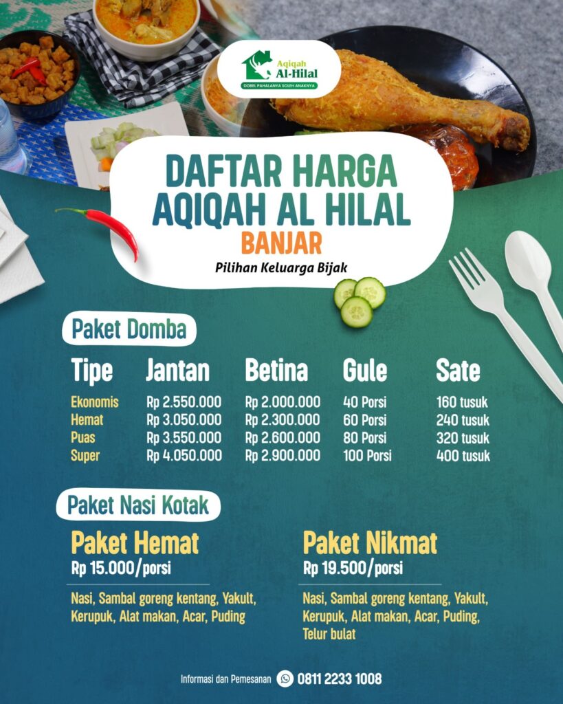 Jasa Aqiqah Banjar Al Hilal: Paket Aqiqah Bersertifikat MUI Jasa Aqiqah Banjar Al Hilal: Paket Aqiqah Bersertifikat MUI