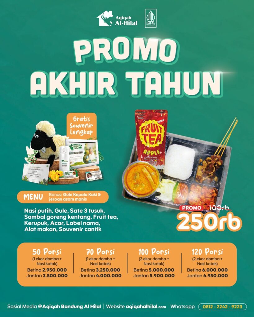 Promo Aqiqah Bandung Akhir Tahun Gratis Ongkir | Bonus Menarik
