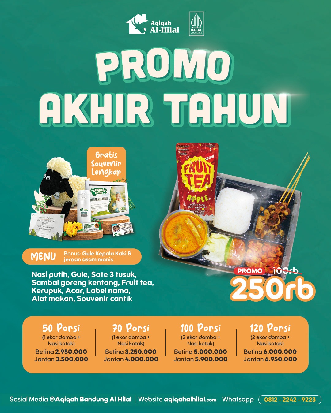 Promo Aqiqah Bandung Akhir Tahun Gratis Ongkir | Bonus Menarik