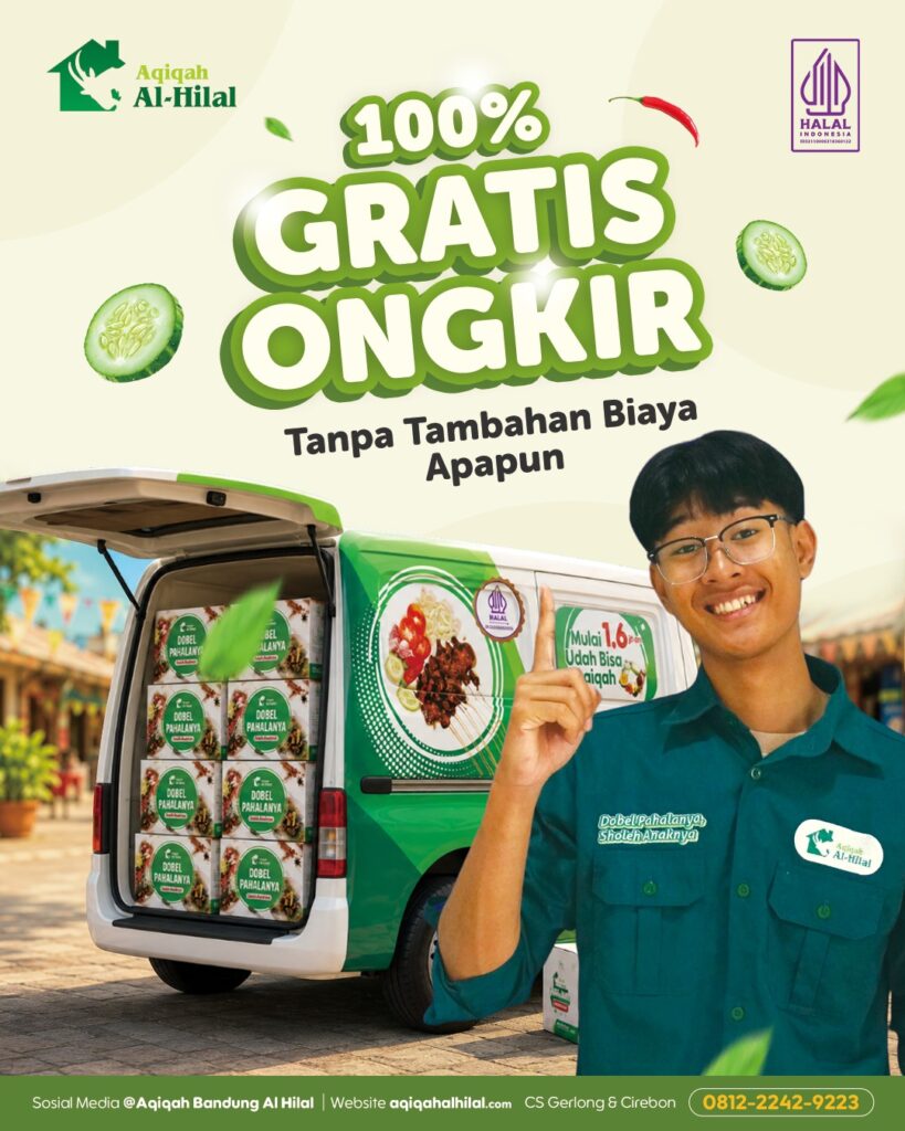Nikmati promo 100% gratis ongkir Aqiqah Bandung Al Hilal ke seluruh Bandung Raya. Paket lengkap, halal MUI, harga terjangkau. Pesan sekarang!
